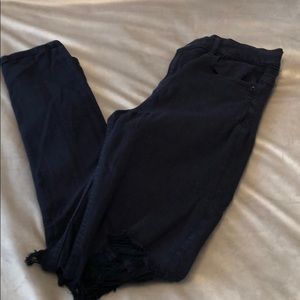 Express High Rise Black Jean Ripped Legging